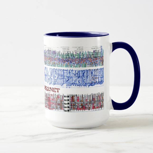 Taza bandas del doodle (Derecha)