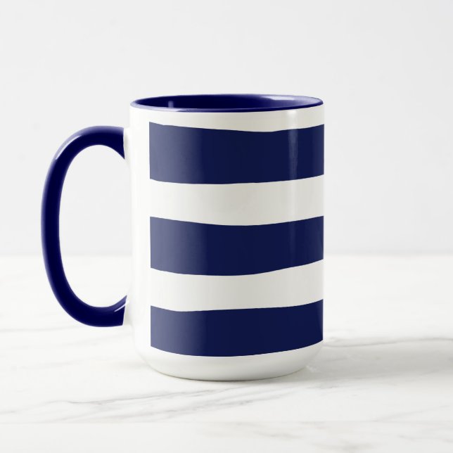 Taza Bandas desiguales - Azul y Blanco (Izquierda)