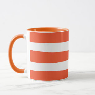 Taza Bandas desiguales - Naranja y blanco