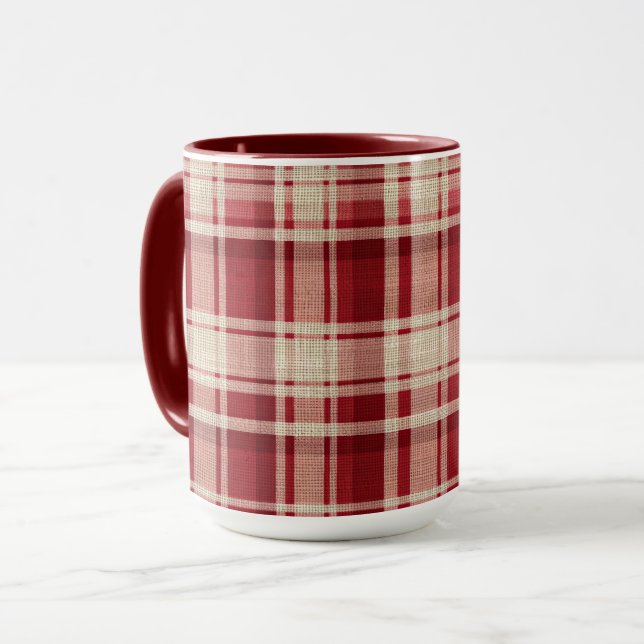 Taza Bandas rojas de plástico de crema roja (Anverso izquierdo)