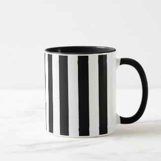 Taza Bandas verticales en blanco y negro