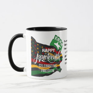 Taza Bandera Afroamericana del JUNETEENTH Cristiano