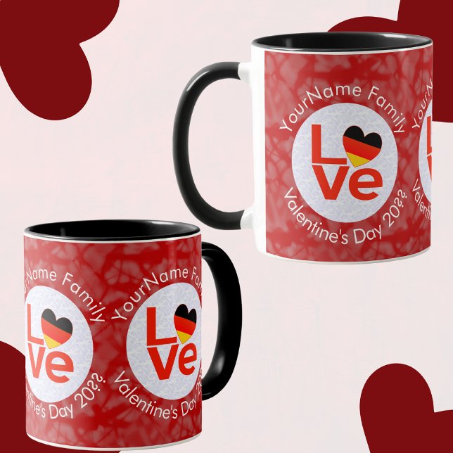 Taza Bandera alemana corazón rojo AMOR (Subido por el creador)