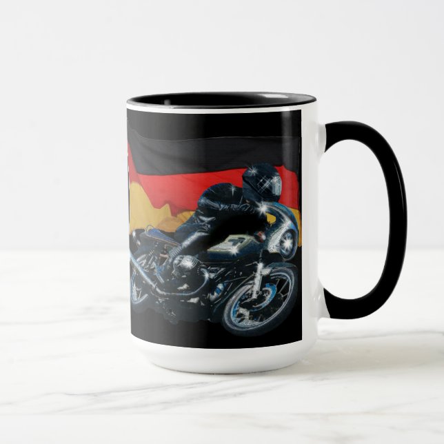 Taza Bandera alemana y motociclista (Derecha)