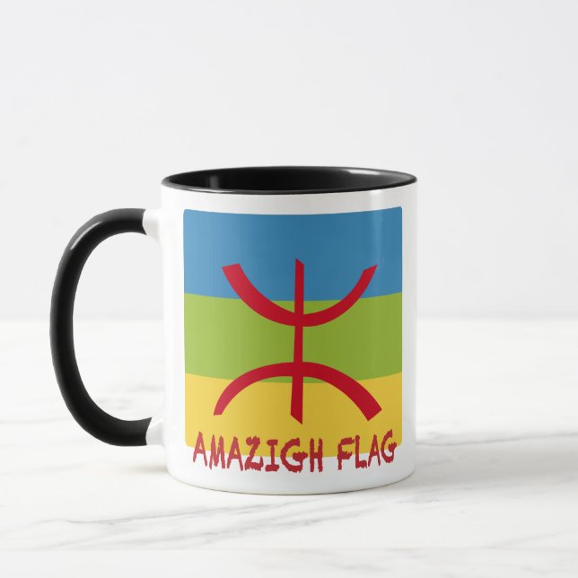 Taza Bandera amazigh - bandera bereber-Drapeau Amazigh (Izquierda)