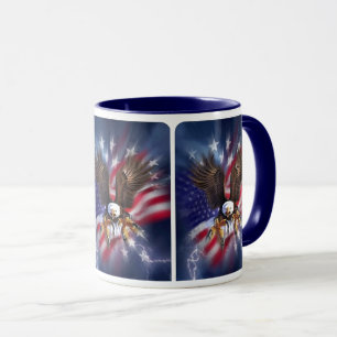 Taza Bandera americana águila calva