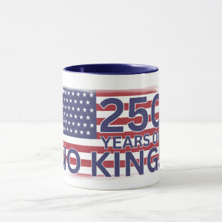 Taza Bandera americana de 250 años sin reyes