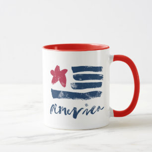 Taza Bandera americana Paintstrokes