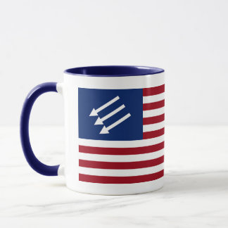 Taza Bandera antifascista estadounidense