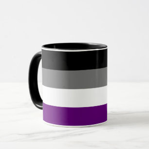 Taza Bandera arco iris del orgullo asexual [ As Demi