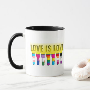 Taza Bandera Arcoiris Luces De Orgullo Brillan Una Luz:
