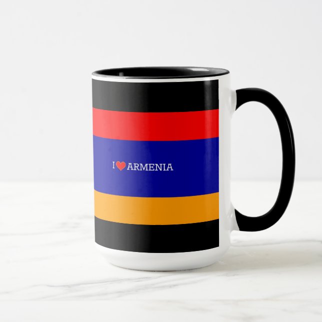 Taza Bandera armenia: Amo Armenia (Derecha)