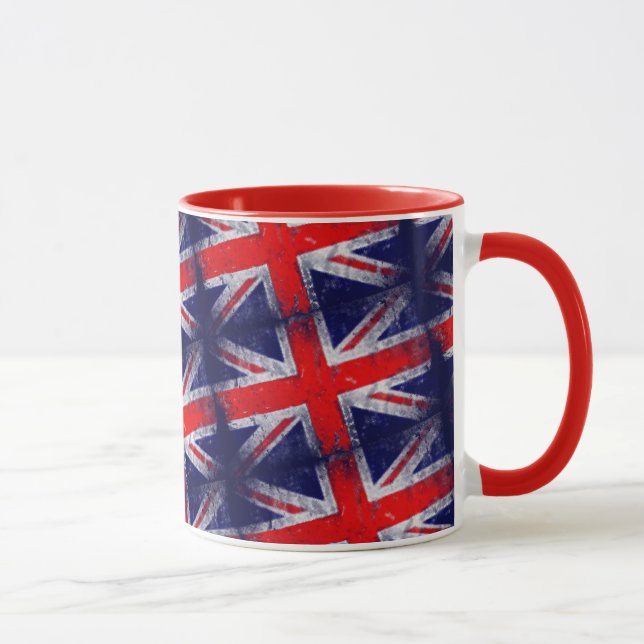 Taza Bandera azul y roja de Inglaterra (Derecha)