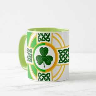 Taza Bandera celta irlandesa Diseño de dos tonos
