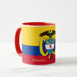 Taza Bandera colombiana y patriota colombiana/taza depo