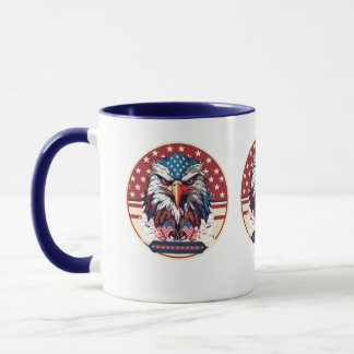 Taza Bandera de águila estadounidense cerámica Mug