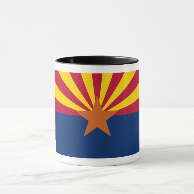 Taza Bandera de Arizona: Poniendo a Star Sun, el Estado (Centro)