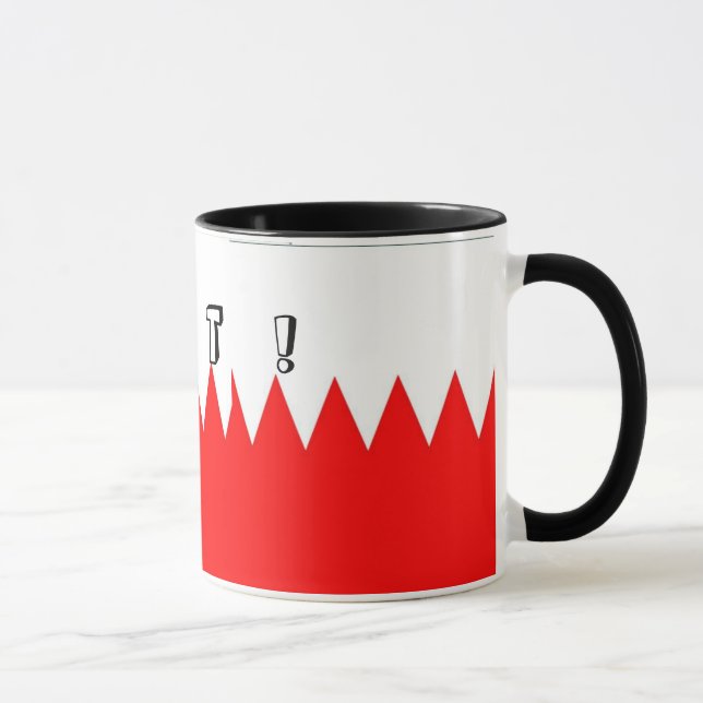 Taza Bandera de Bahréin Hot Mug (Derecha)