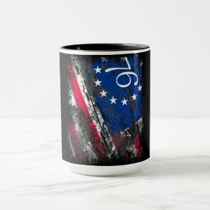 Taza Bandera de Betsy Ross 1776 Patriótica 4 de julio