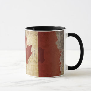 Taza Bandera de Canadá / Grunge...