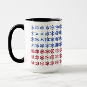 Taza Bandera de Collage de Copo de Nieve del 250º Anive