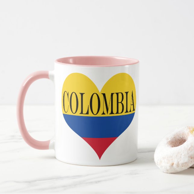 Taza Bandera de Colombia - Bandera De Colombia (Con donut)