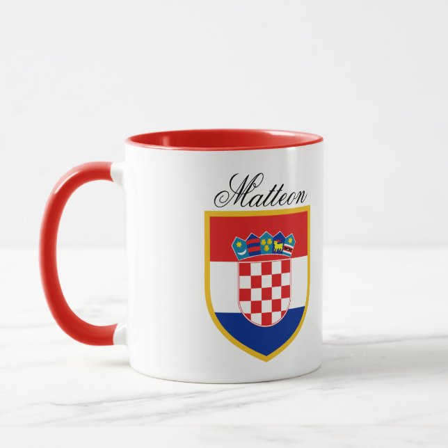 Taza Bandera de Croacia personalizada (Izquierda)