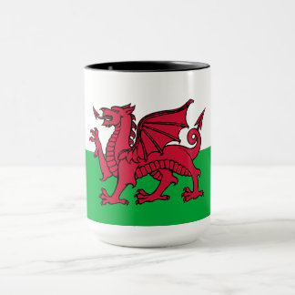 Taza Bandera de dragón de Gales, bandera nacional gales