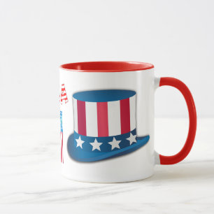 Taza Bandera de EE. UU. Arte Colorido Juego Equipo Depo