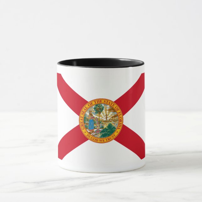 Taza Bandera de Florida: El estado del sol de los marfi (Centro)