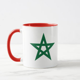 Taza bandera de fútbol de Marruecos