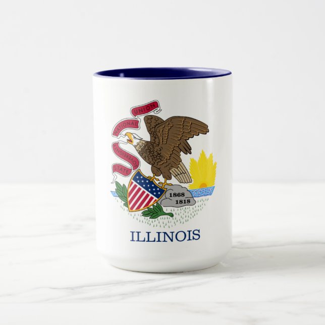 Taza bandera de Illinois (Centro)