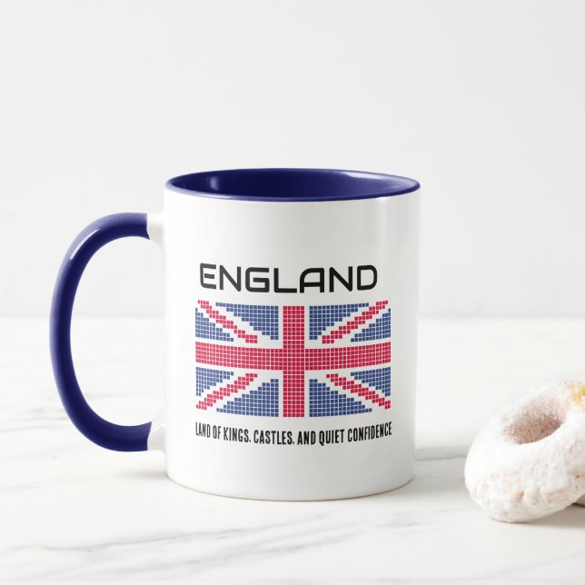 Taza Bandera de Inglaterra (Con donut)