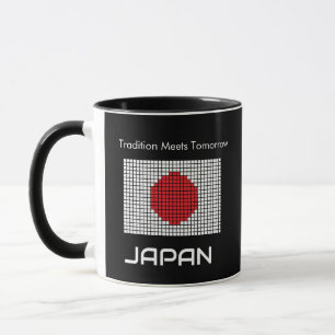 Taza Bandera de Japón en forma de mezcla