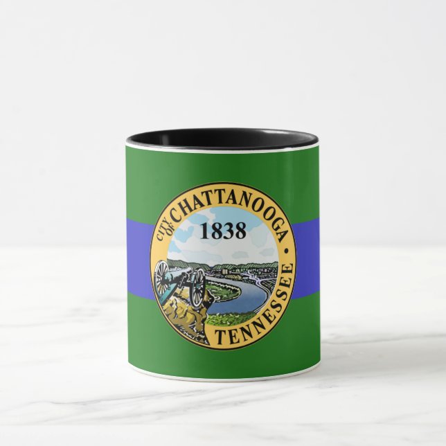 Taza Bandera de la ciudad de Chattanooga (Centro)