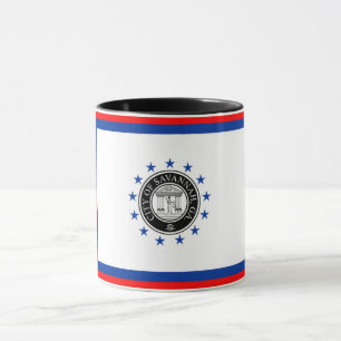 Taza Bandera de la ciudad de Savannah
