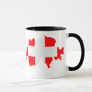 Taza Bandera de mapa de Suiza