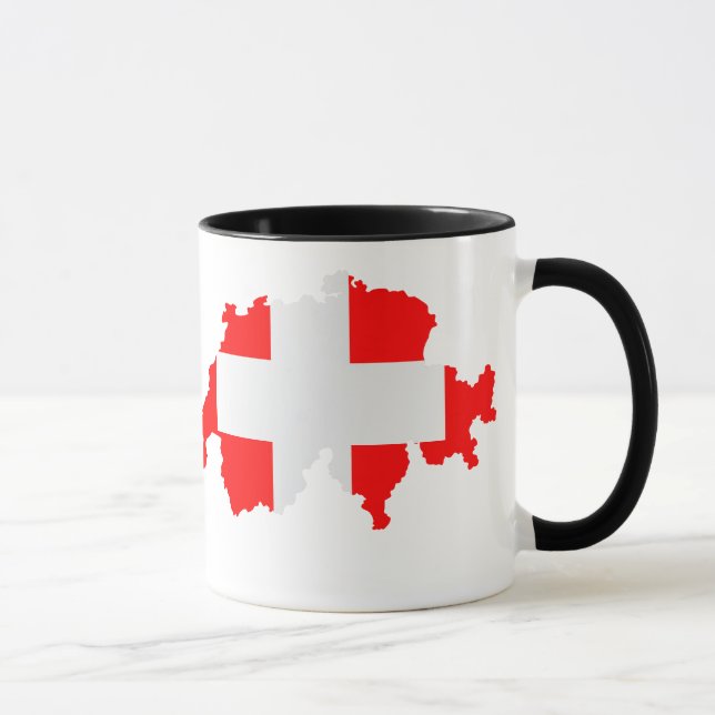 Taza Bandera de mapa de Suiza (Derecha)