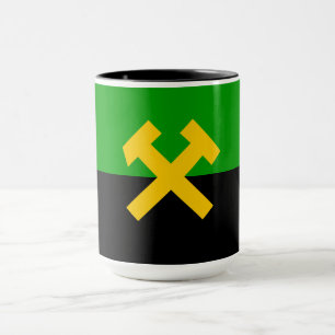 Taza Bandera de mineros y trabajadores mineros