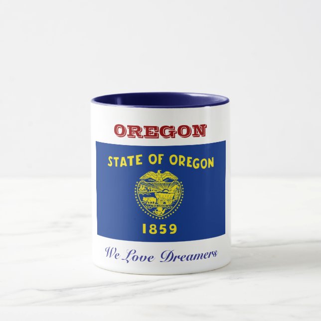 Taza Bandera de Oregón (Centro)