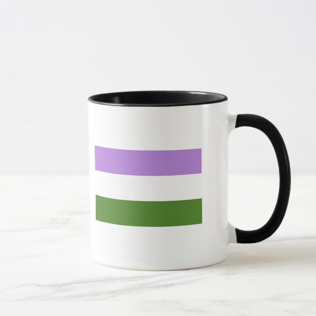 Taza Bandera de orgullo Genderqueer (Derecha)