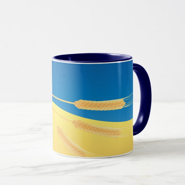 Taza Bandera de Ucrania, simbólica, (Anverso derecho)