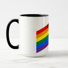 Taza Bandera del arcoiris del orgullo LGBTQ+ con cerdo