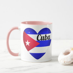 Taza Bandera del Corazón de Cuba