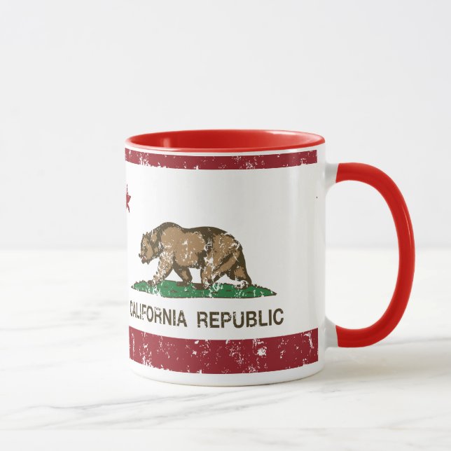 Taza Bandera del estado de la república de California (Derecha)