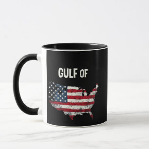 Taza Bandera del mapa del Golfo de América divertida de