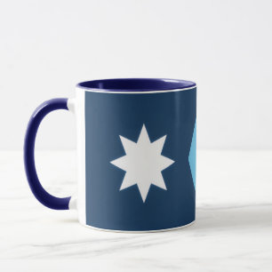 Taza Bandera del nuevo estado de Minnesota Estrella del