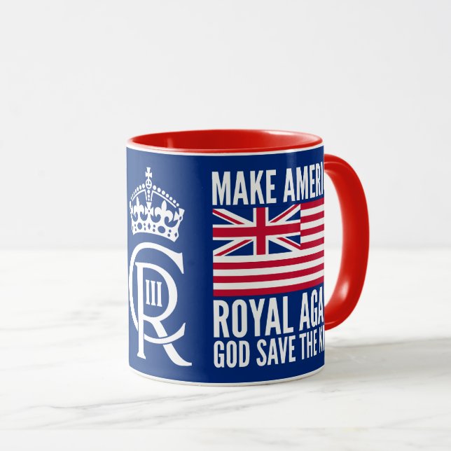 Taza Bandera divertida roja azul blanca para hacer a Am (Anverso derecho)