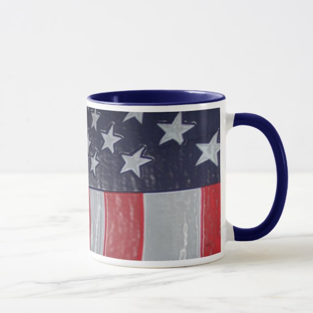 Taza Bandera estadounidense 3D (Derecha)