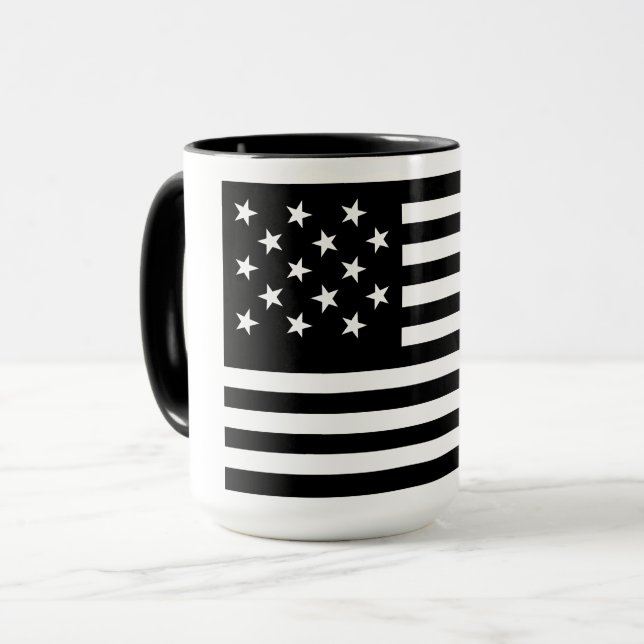 Taza Bandera estadounidense con estrella negra (Anverso izquierdo)